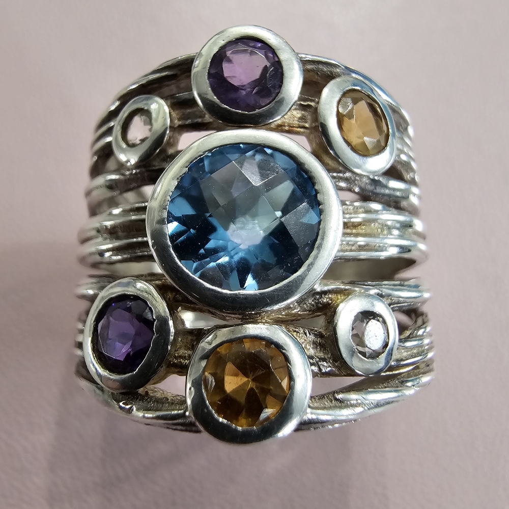 Custom Made Organic Style Sterling Silver Ring